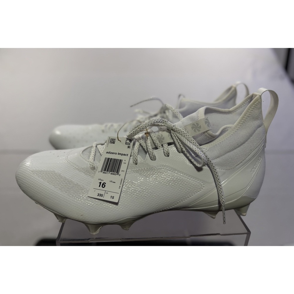 Adidas Men's Adizero Impact Football Cleats Size 16 White UK 15
